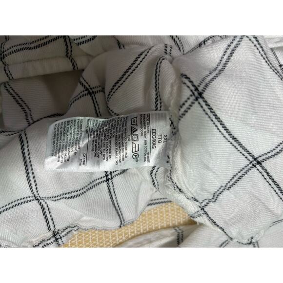 GAP Snap Button Shirt Womens Size XXL White Plaid Long Sleeve Relaxed NEW - Picture 6 of 9
